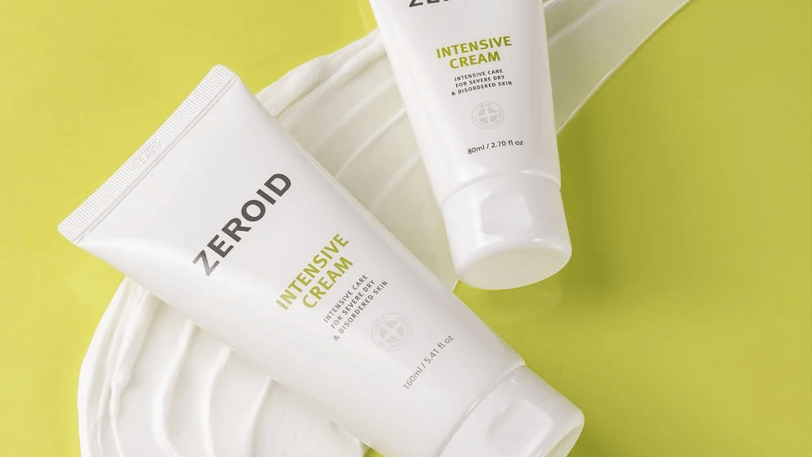 ZEROID Intensive Cream finns i både 80 ml och 160 ml och ger intensiv, långvarig återfuktning för torr, mycket torr och känslig hud. Den stärker hudbarriären, lindrar torrhet och hjälper huden att behålla fukt och komfort under hela dagen.