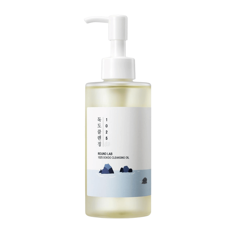 Korean cleansing oil for sensitive skin from Round Lab that provides deep cleansing and a fresh, moisturized feel