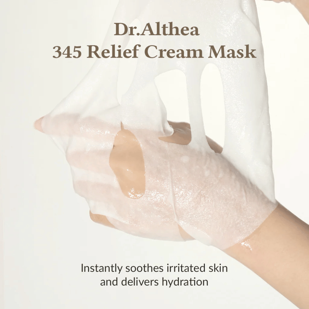 Dr. Althea 345 Relief Cream Mask vegan cellulose Sheet mask with essence for better absorption and skin comfort