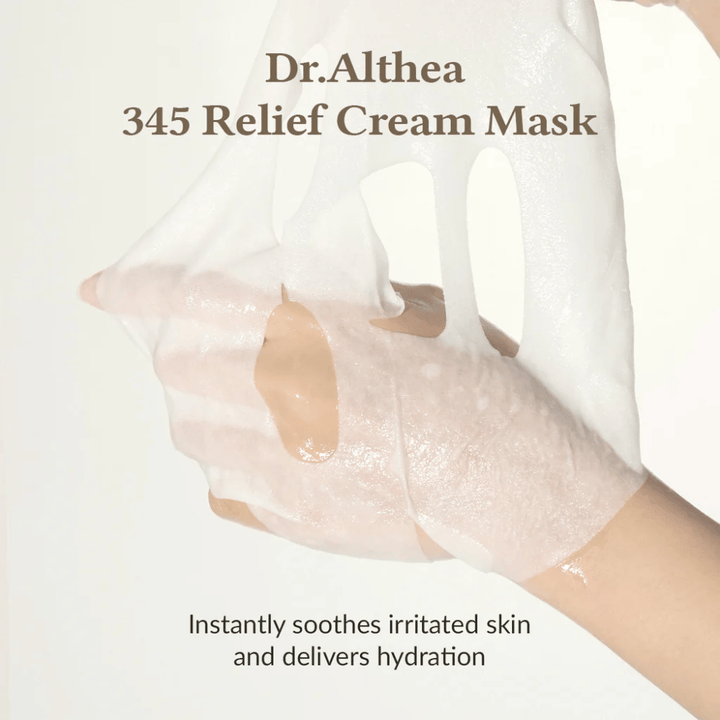 Dr. Althea 345 Relief Cream Mask vegan cellulose Sheet mask with essence for better absorption and skin comfort