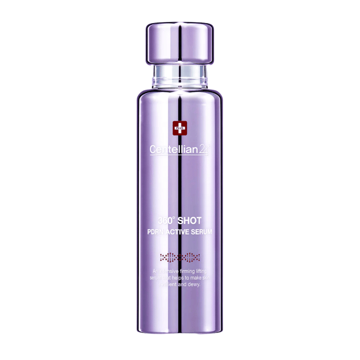 Centellian24 360º Shot PDRN Active Serum – Korean PDRN serum in a purple bottle for increased elasticity, deep hydration, and firmer, more resilient skin.