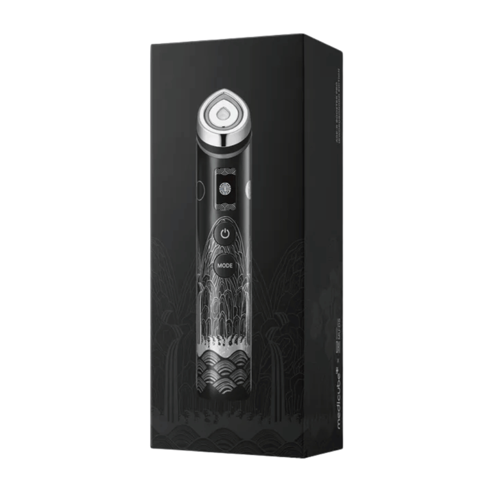 Medicube AGE-R Booster Pro APEC Edition facial device that stimulates the skin, increases serum absorption, and provides firmer, more radiant skin.