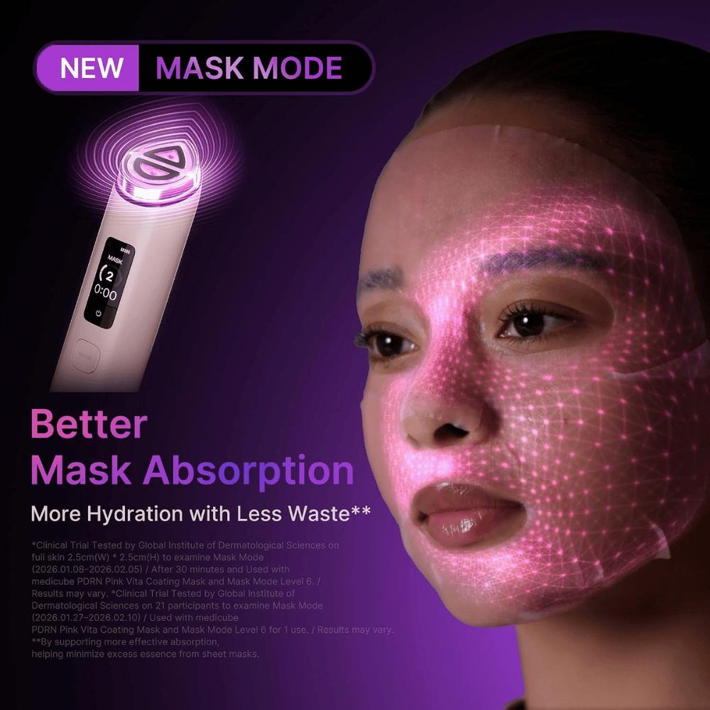 medicube AGE-R Booster Pro X2 Mask Mode for improved absorption of face masks and increased hydration