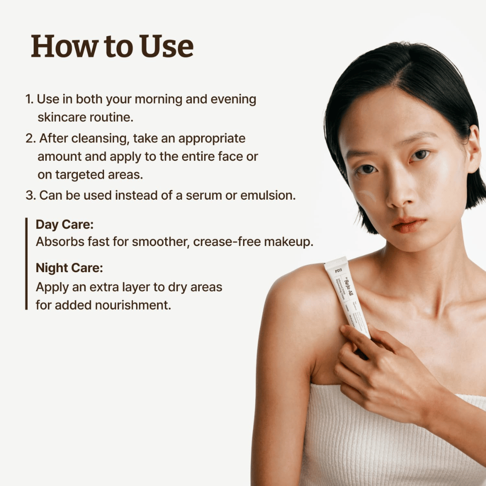 Usage of Dr. Reju-All PDRN Rejuvenating Cream – day and night cream that soothes and moisturizes the skin