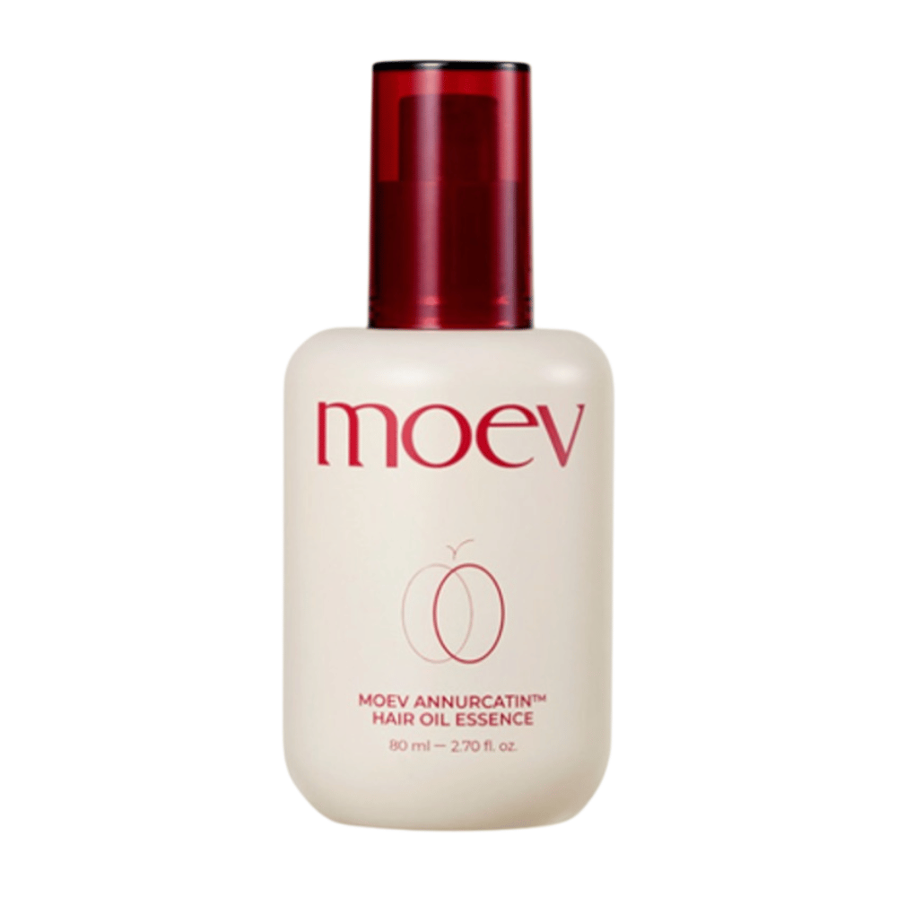 MOEV Annurcatin Hair Oil Essence 80ml – lätt hårolja med biotin och Annurca-äpple som stärker, återfuktar och ger håret naturlig glans utan att tynga ner.