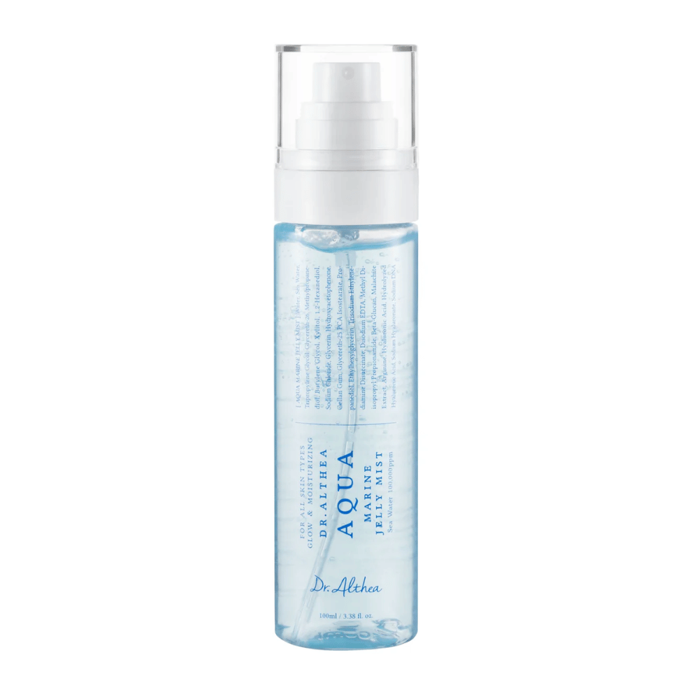 Product image of Dr. Althea Aqua Marine Jelly Mist with transparent packaging and jelly-based formula