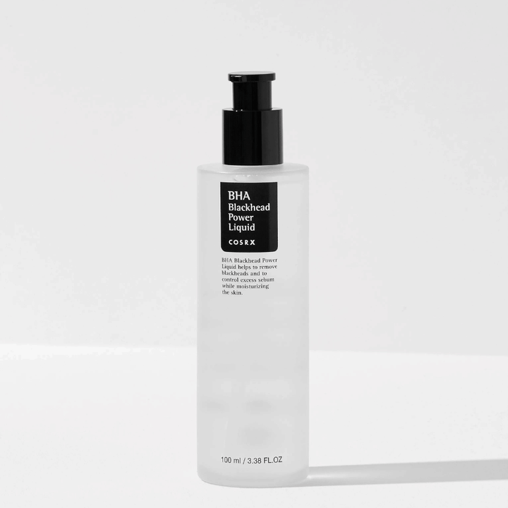 COSRX BHA Blackhead Power Liquid 100 ml – chemical exfoliator with salicylic acid (BHA) to reduce blackheads and deeply cleanse pores.
