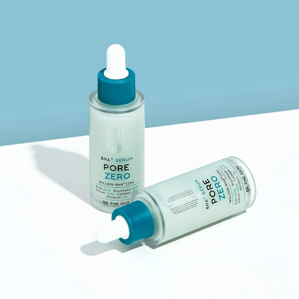 Two bottles of Be The Skin BHA+ Pore Zero Serum with Willow-BHA 1%