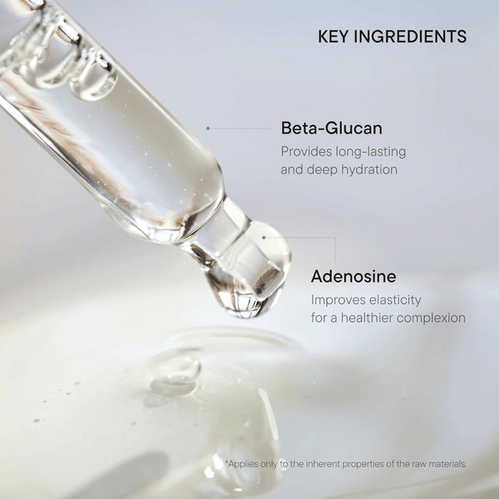 iUNIK Beta-Glucan Power Moisture Serum with beta-glucan and adenosine that provides long-lasting hydration and improved elasticity