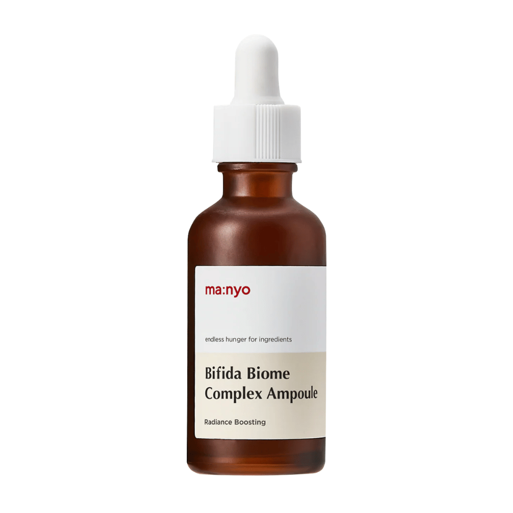 Clean cutout product image of ma:nyo Bifida Biome Complex Ampoule on a light background.