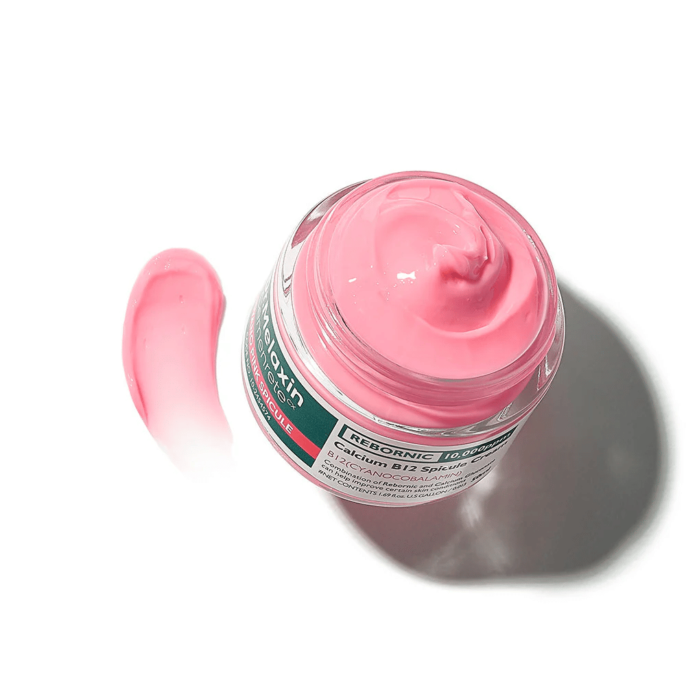 Dr. Melaxin Cemenrete Cyano Pink Spicule Cream with a pink cream texture that moisturizes, strengthens the skin barrier, and enhances skin radiance.
