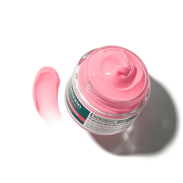 Dr. Melaxin Cemenrete Cyano Pink Spicule Cream with a pink cream texture that moisturizes, strengthens the skin barrier, and enhances skin radiance.