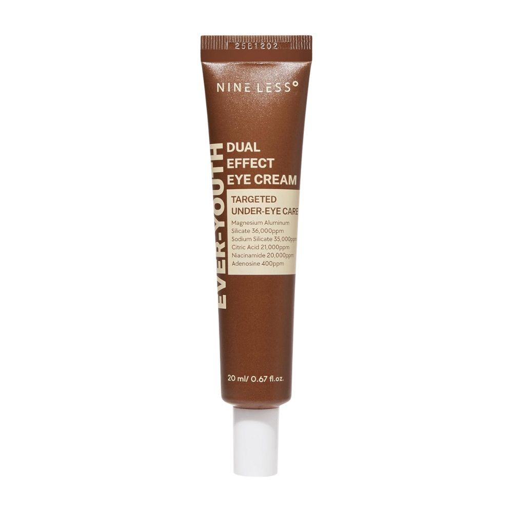 NINE LESS Ever-Youth Dual Effect Eye Cream 20 ml – product image of Eye cream in a brown tube