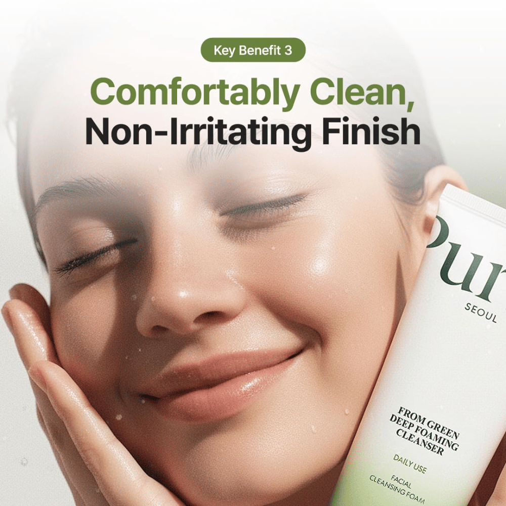 Purito Seoul From Green Deep Foaming Cleanser – gentle deep cleansing for clean and fresh skin