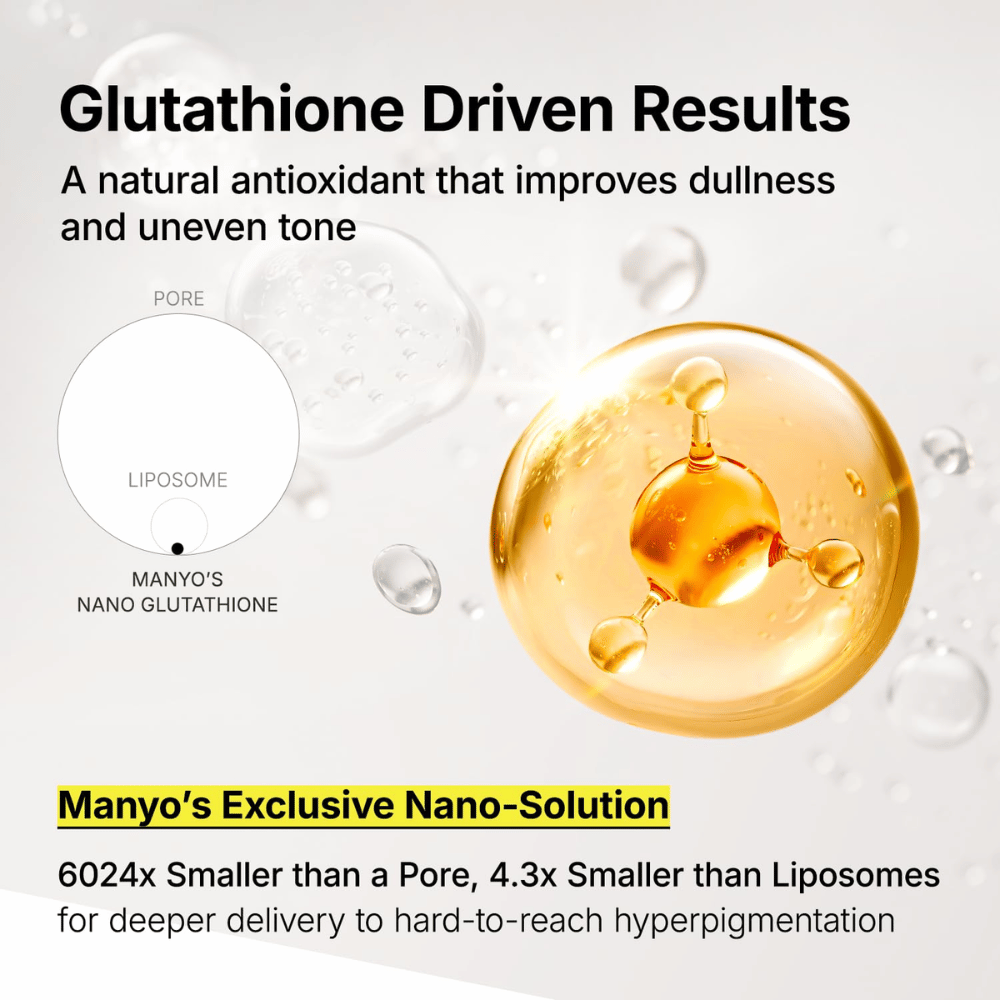Ma:nyo Glutathione 7 Dark Spot Serum with nano-glutathione for deep-acting treatment of dark spots and dull skin