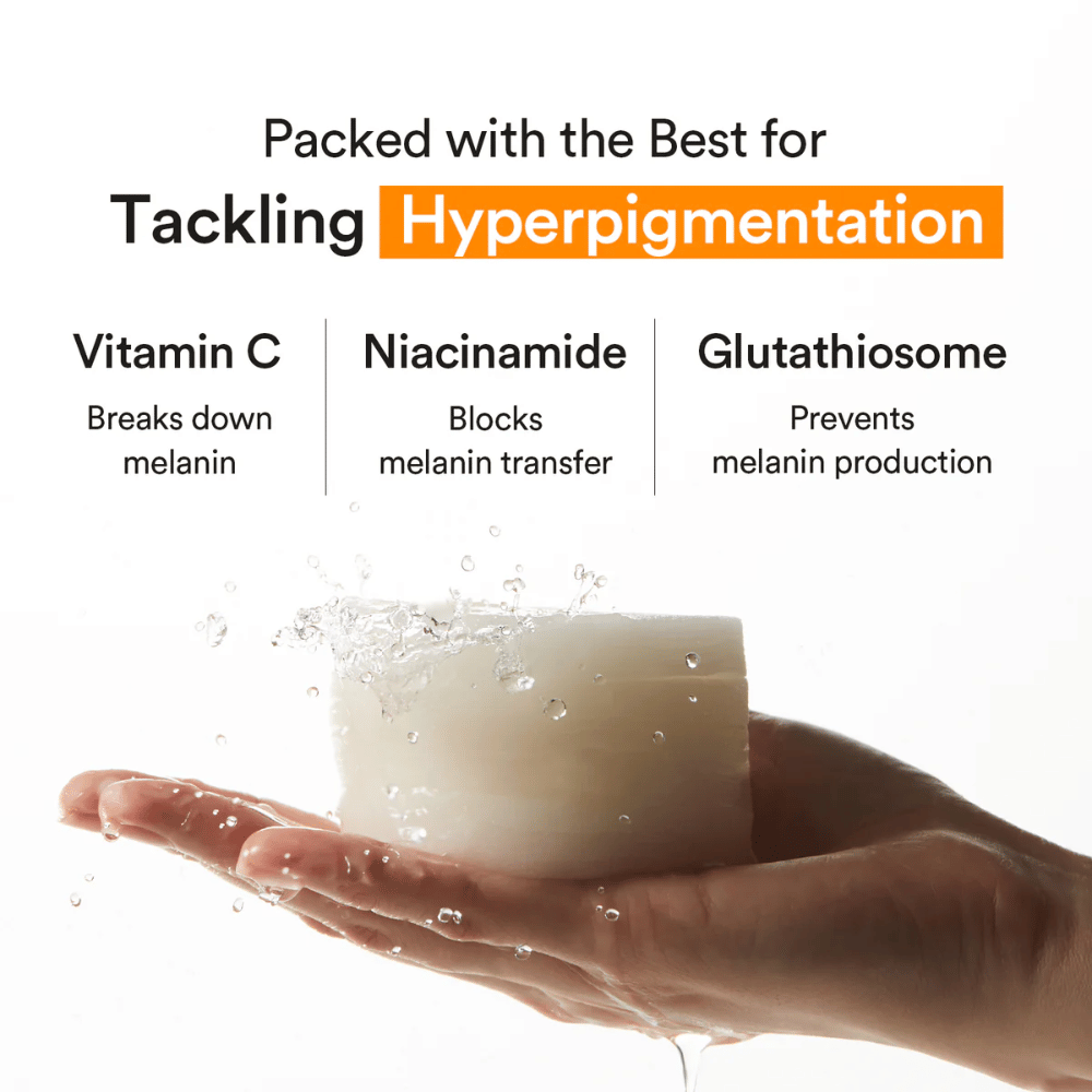 Radiance-enhancing toner pads with vitamin C, niacinamide, and glutathiosome for hyperpigmentation.