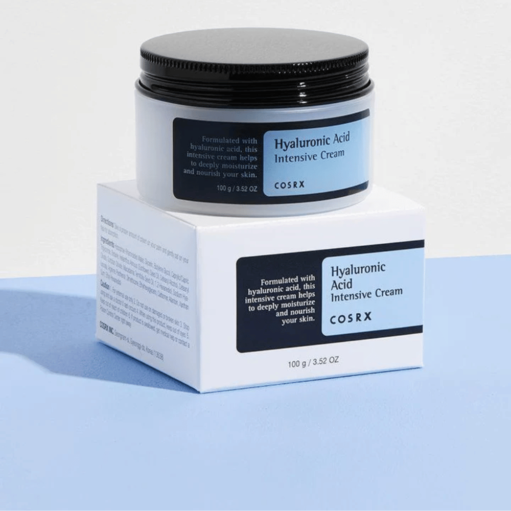 COSRX Hyaluronic Acid Intensive Cream 100 g in jar with box – intensive face cream with hyaluronic acid for deep hydration and strengthened skin barrier