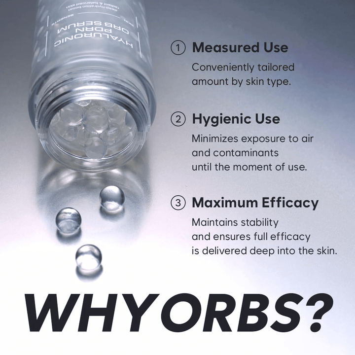 Informational image explaining the benefits of the serum capsules. The focus is on precise dosing, hygienic use, and maintained stability for maximum effect during application.