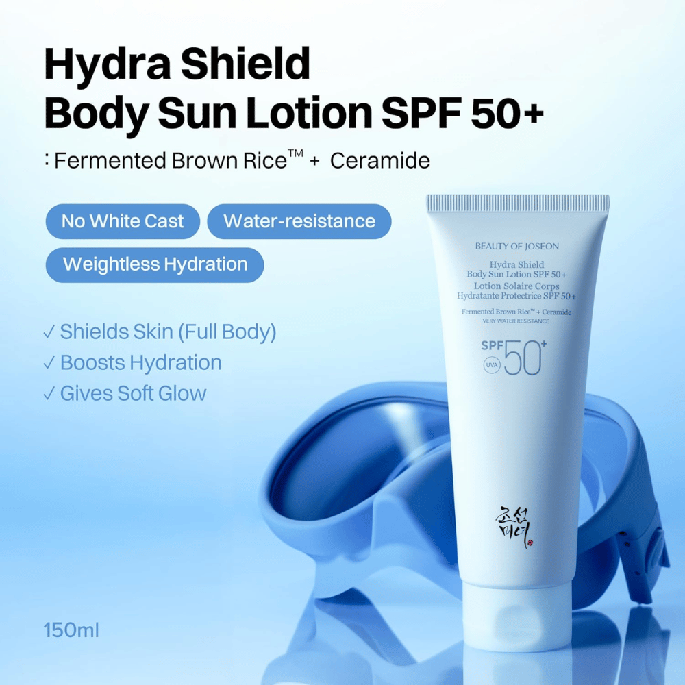 Beauty of Joseon Hydra Shield Body Sun Lotion SPF50+ 150 ml water-resistant sunscreen for the body