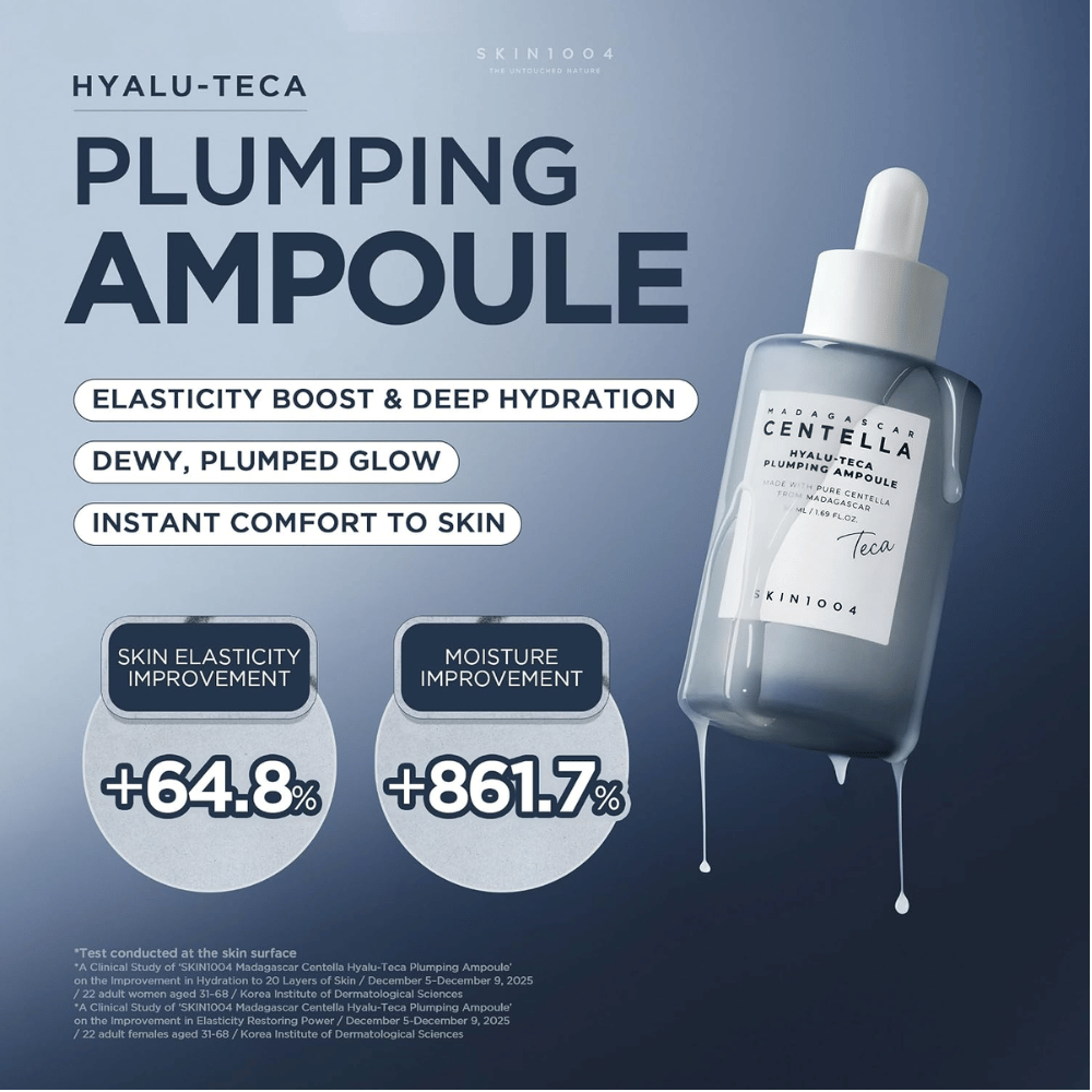 5. SKIN1004 Madagascar Centella Hyalu-Teca Plumping Ampoule – intensive hydration, radiance, and improved skin elasticity
