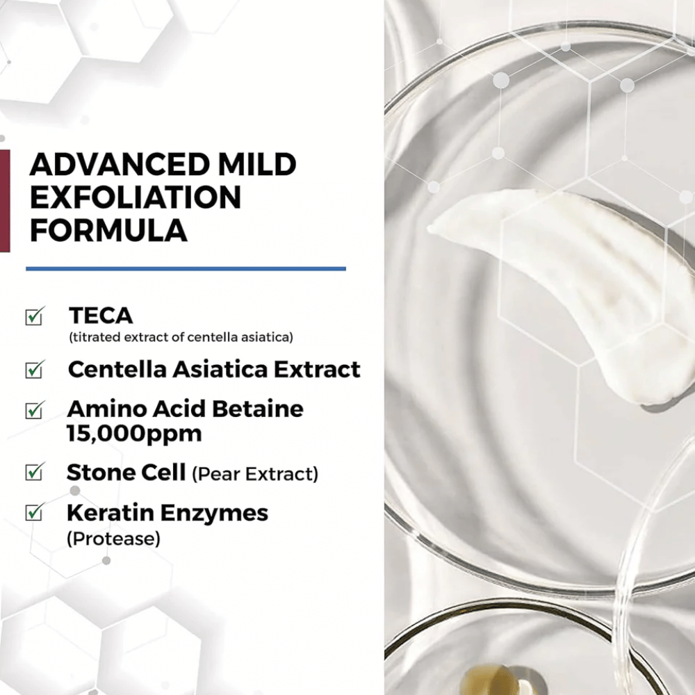 Centellian24 Madeca Amino Acid Cleansing Foam ingredients – mild exfoliating formula with TECA, Centella Asiatica extract, amino acids, and keratin enzymes that help to gently cleanse the skin and remove dead skin cells.