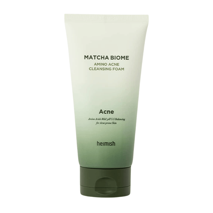 Heimish Matcha Biome Amino Acne Cleansing Foam – Korean face wash for acne-prone and sensitive skin with matcha and amino acids