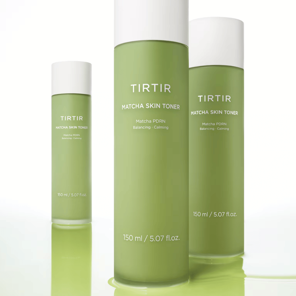 TIRTIR Matcha Skin Toner facial toner with matcha that deeply hydrates, strengthens the skin barrier, and gives a balanced glow.