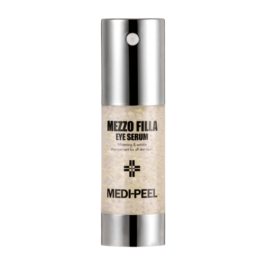 MEDI-PEEL Mezzo Filla Eye Serum standing product image – Korean eye serum that helps reduce wrinkles, adds radiance, and improves skin elasticity.