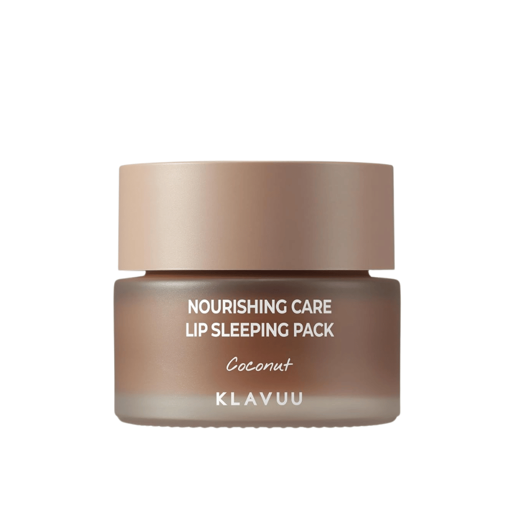 KLAVUU Nourishing Care Lip Sleeping Pack Coconut – nourishing lip mask with coconut that intensely moisturizes and cares for dry lips overnight.