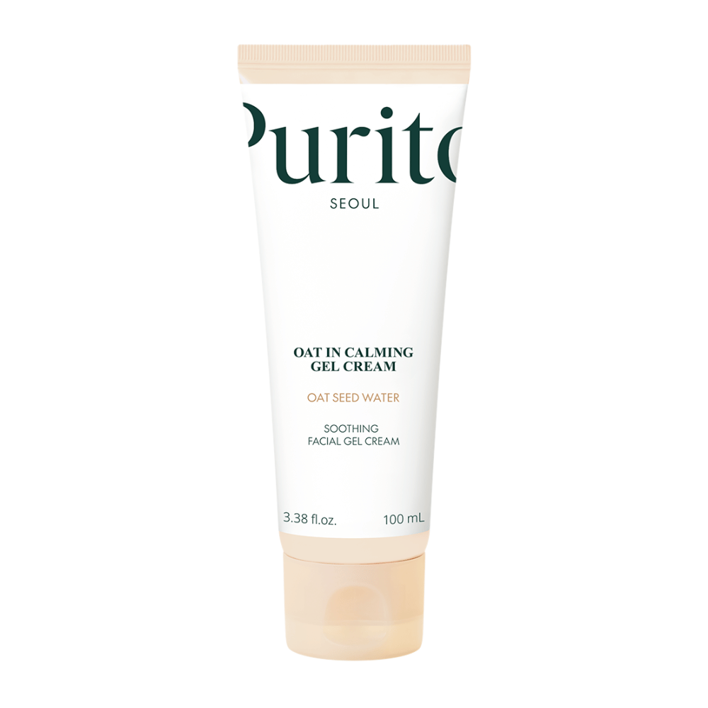Product image of Purito Oat-In Calming Gel Cream 100 ml. Soothing facial gel cream with oat water that soothes and moisturizes the skin.