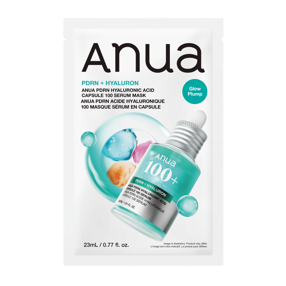 4. Anua PDRN Hyaluronic Acid Capsule 100 Serum Mask 23 ml – Korean Sheet mask with PDRN and hyaluronic acid