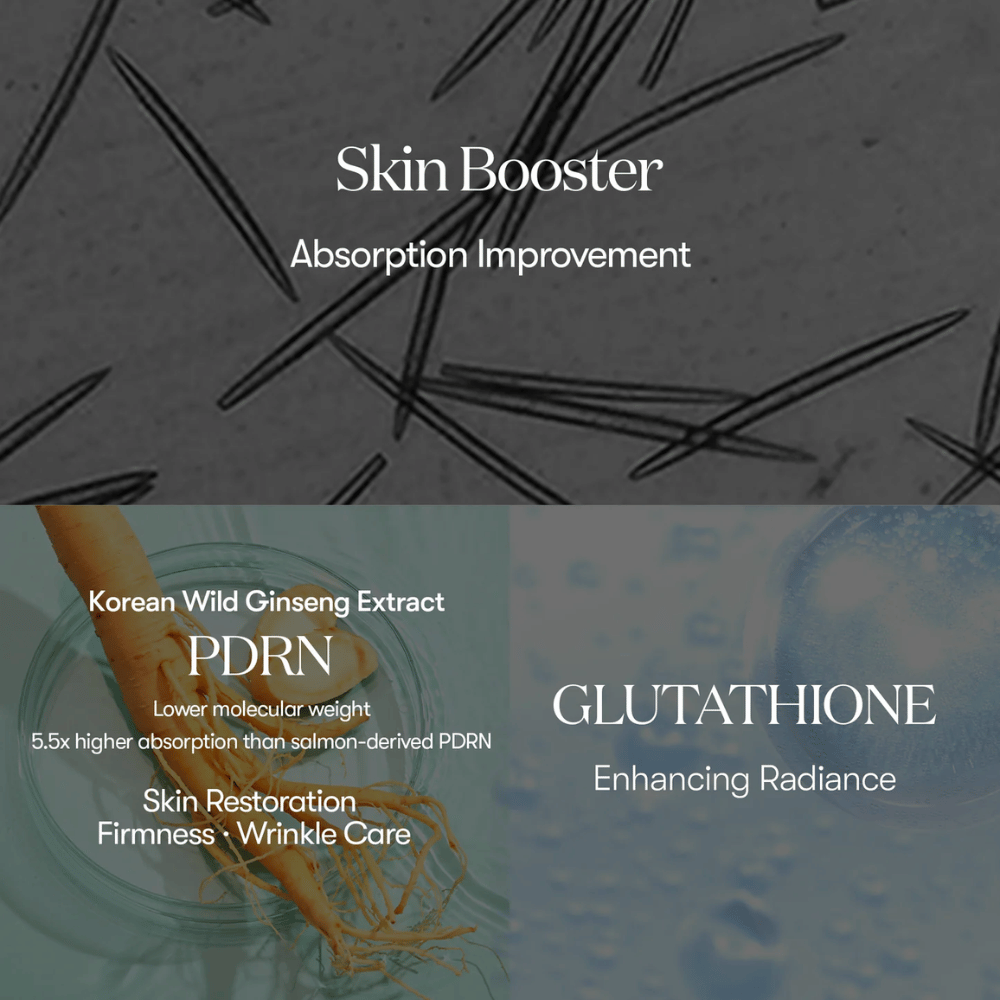 VT Cosmetics PDRN Reedle Shot 100 skin booster with ginseng PDRN and glutathione that strengthens the skin barrier and provides increased radiance and elasticity