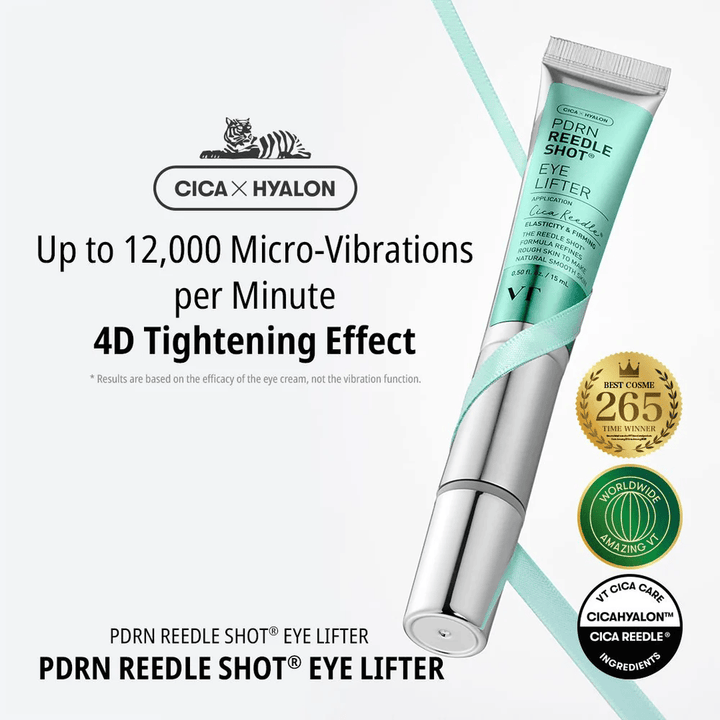 Eye cream from VT Cosmetics with PDRN and micro-vibration that reduces fine lines, deeply moisturizes and gives firmer skin around the eye area
