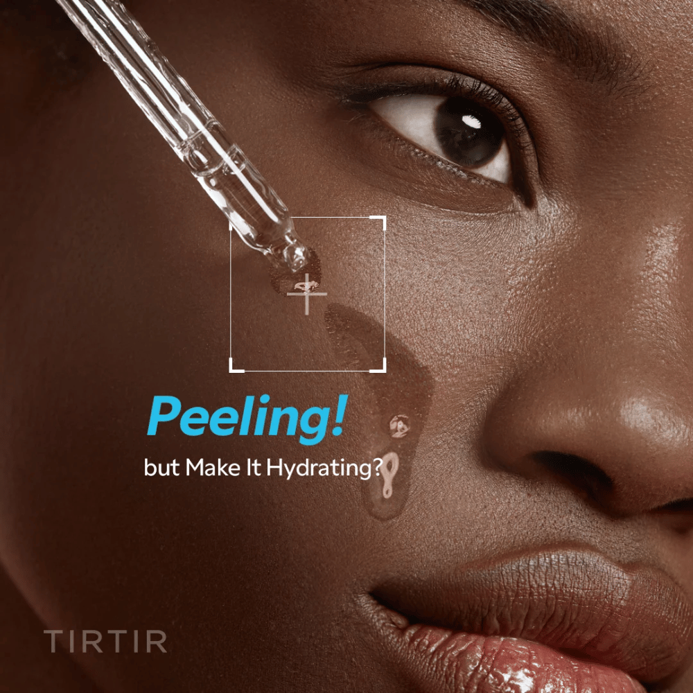 TIRTIR PHA 15% Serum – moisturizing exfoliation with pipette applied to the skin