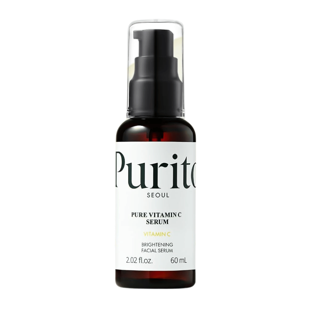 Purito SEOUL Pure Vitamin C Serum 60 ml – Korean vitamin C serum in a dark pump bottle for radiance and a more even skin tone.