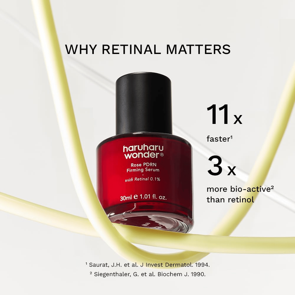 Haruharu Wonder Rose PDRN Firming Serum with retinal 0.1% – active skincare for a more even skin texture