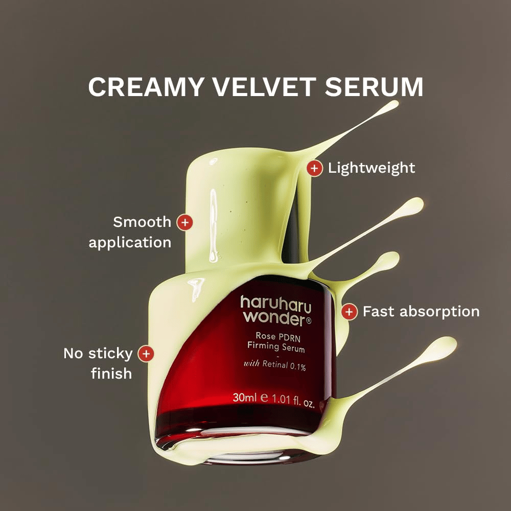 Haruharu Wonder Rose PDRN Firming Serum – light creamy serum with quick absorption and a non-sticky finish