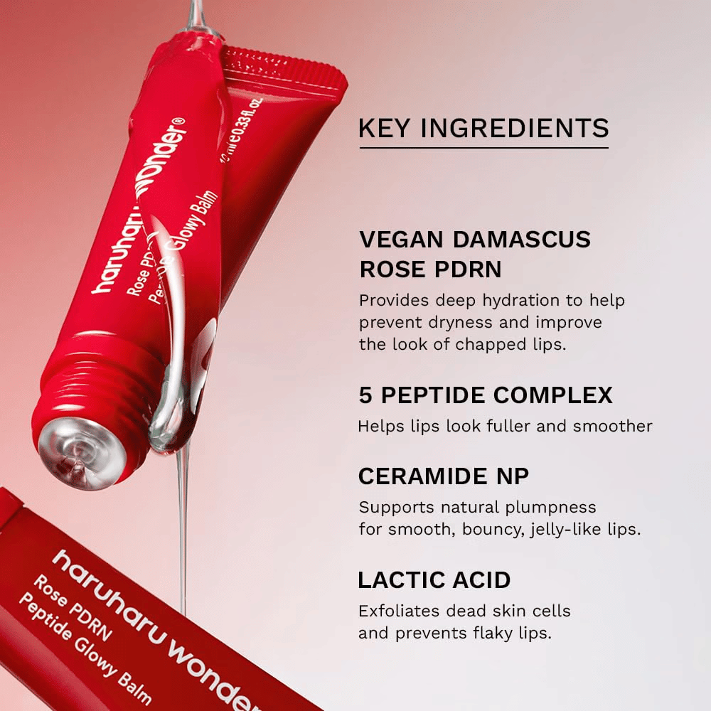 Haruharu Wonder Rose PDRN Peptide Glowy Balm with vegan Rose PDRN, peptides, ceramide NP, and lactic acid