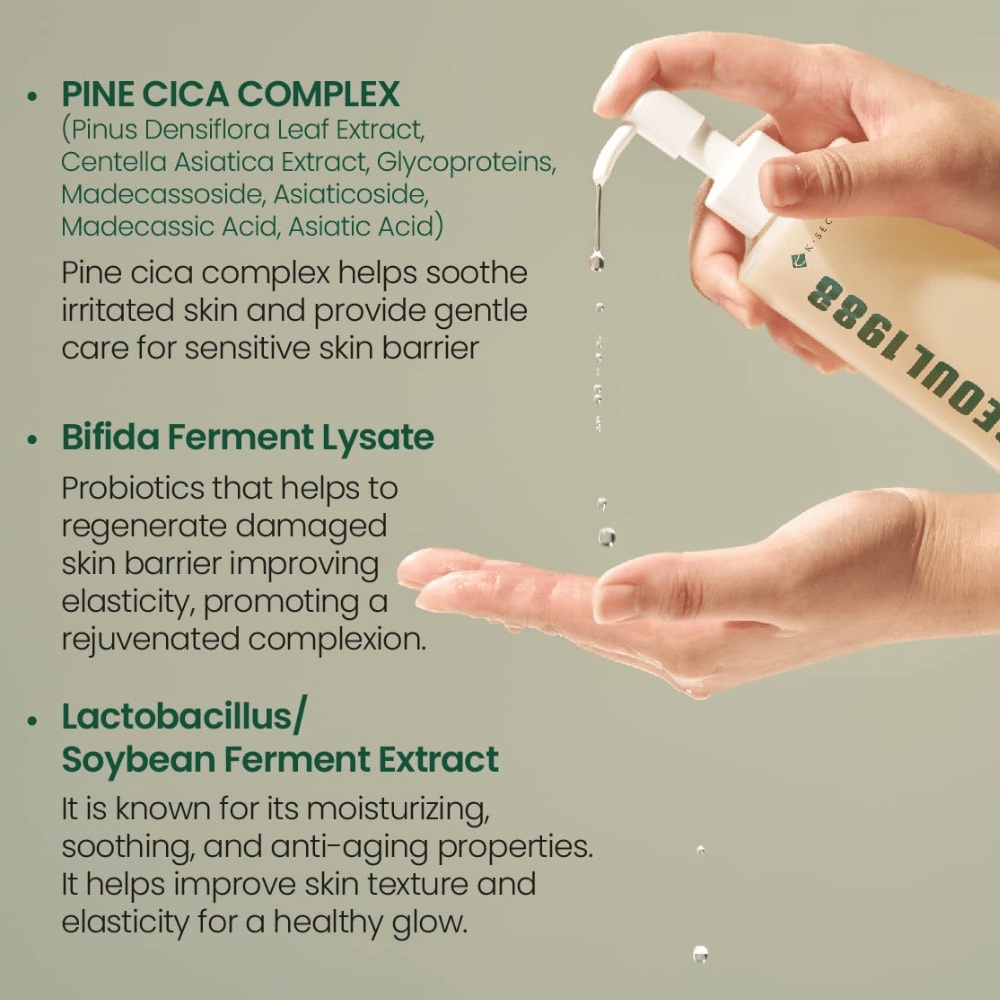 Image with main ingredients in SEOUL 1988 Cleansing Oil