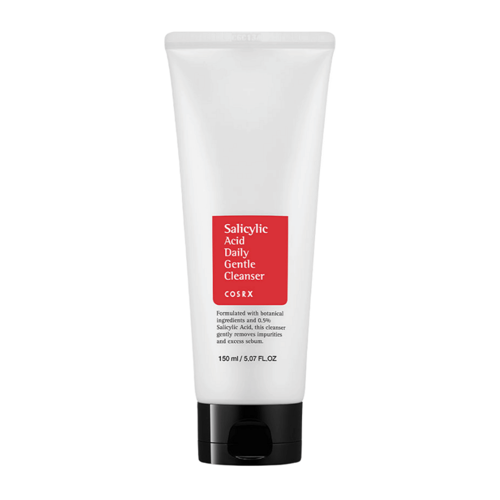 COSRX Salicylic Acid Daily Gentle Cleanser 150 ml in white tube with black cap and red label.