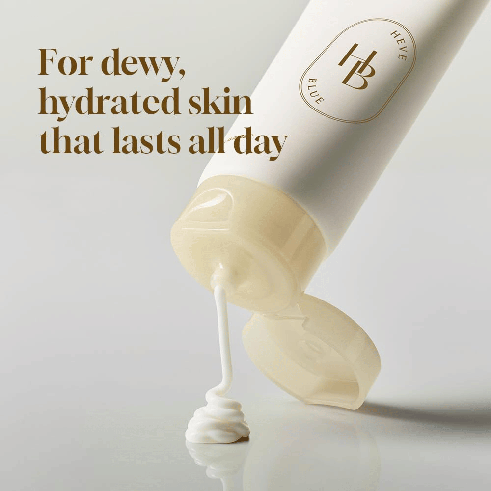 Salmon Caring Centella Cream with PDRN 5000ppm being squeezed out of the tube – moisturizing face cream for dewy and long-lasting hydrated skin.