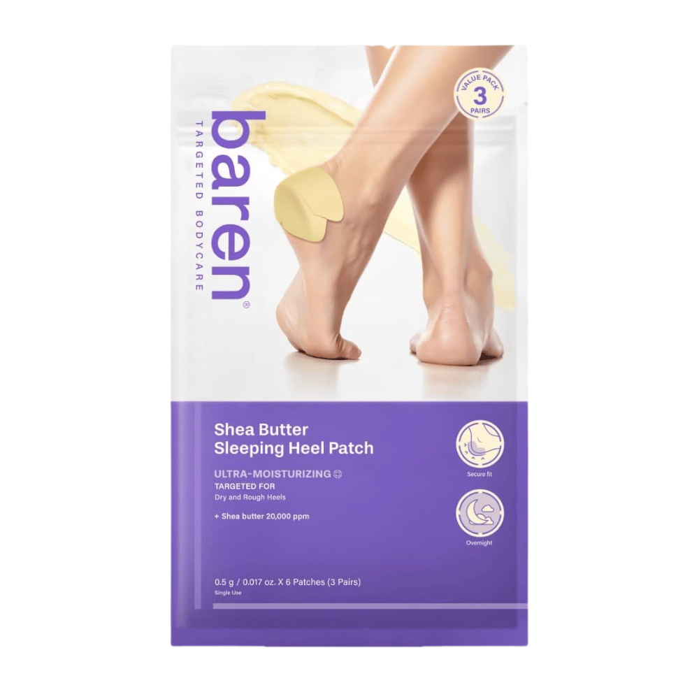 BAREN Shea Butter Sleeping Heel Patch – pack of 6 patches for dry and rough heels