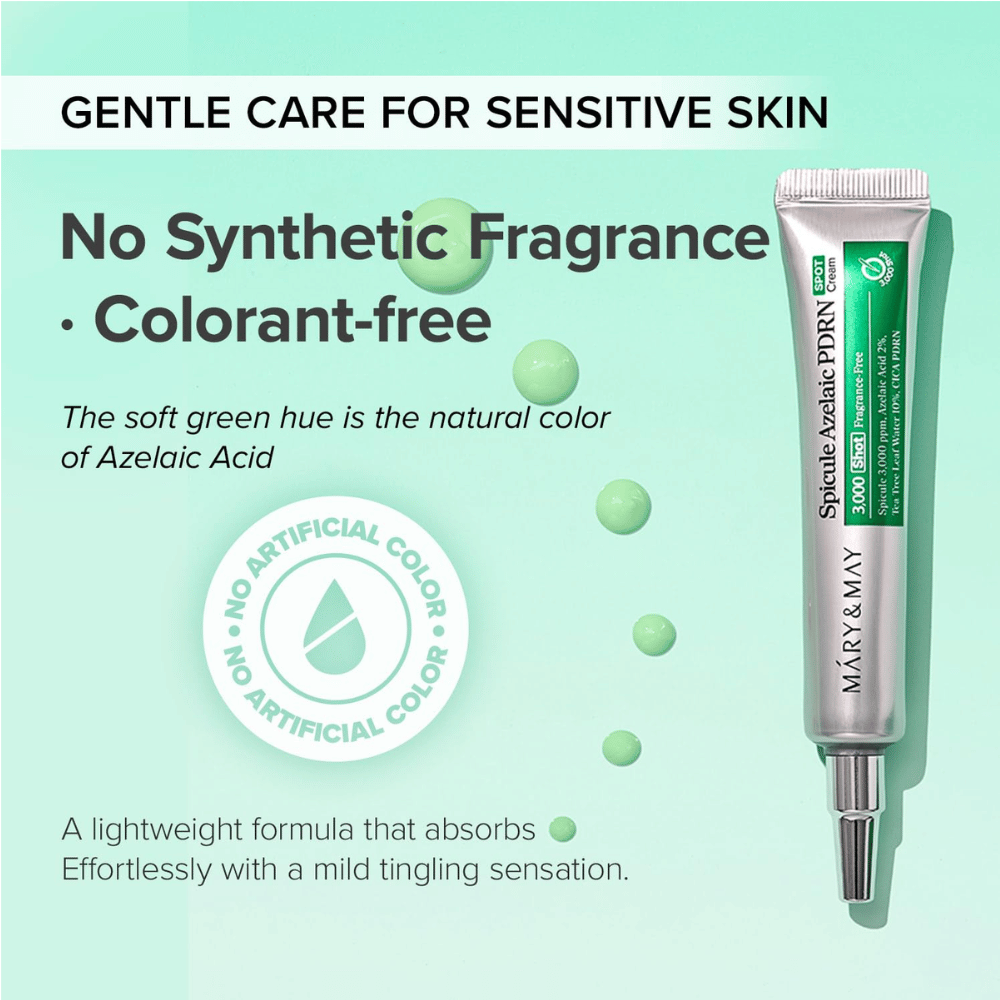 Mary&May Spicule Azelaic PDRN Spot Cream – fragrance-free spot cream with azelaic acid