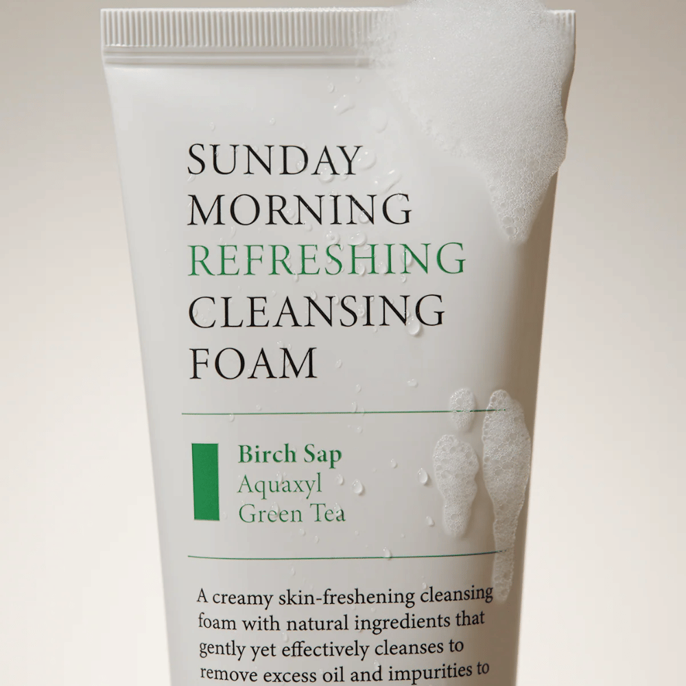 AXIS-Y Sunday Morning Refreshing Cleansing Foam with birch sap, Aquaxyl, and green tea