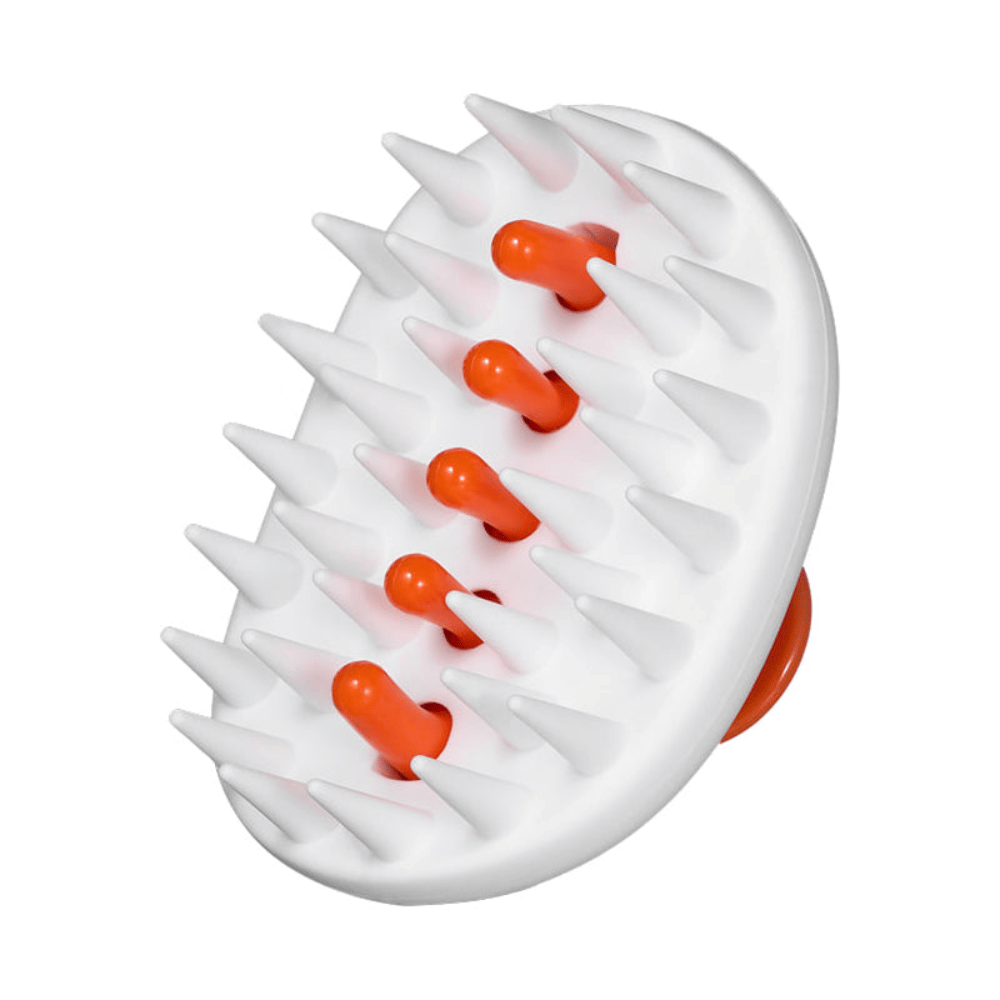 LILYEVE Two-Way Gua Sha Brush with soft silicone bristles for scalp massage and cleansing