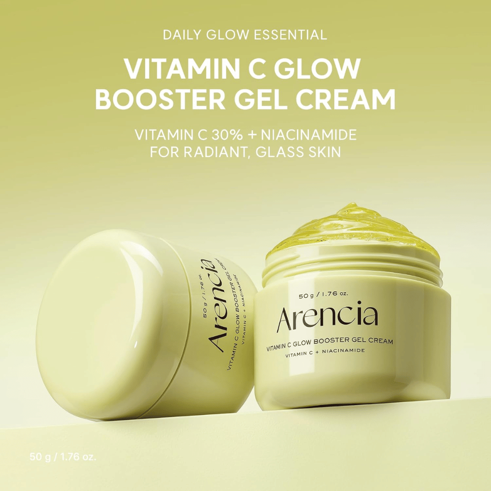 Arencia Vitamin C Glow Booster Gel Cream 50 g – gel cream with vitamin C and niacinamide for radiant skin